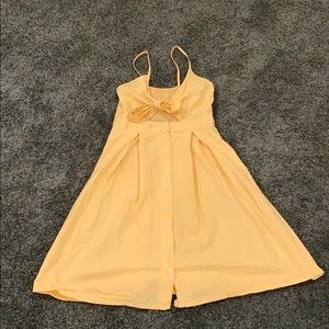 Yellow midi dress